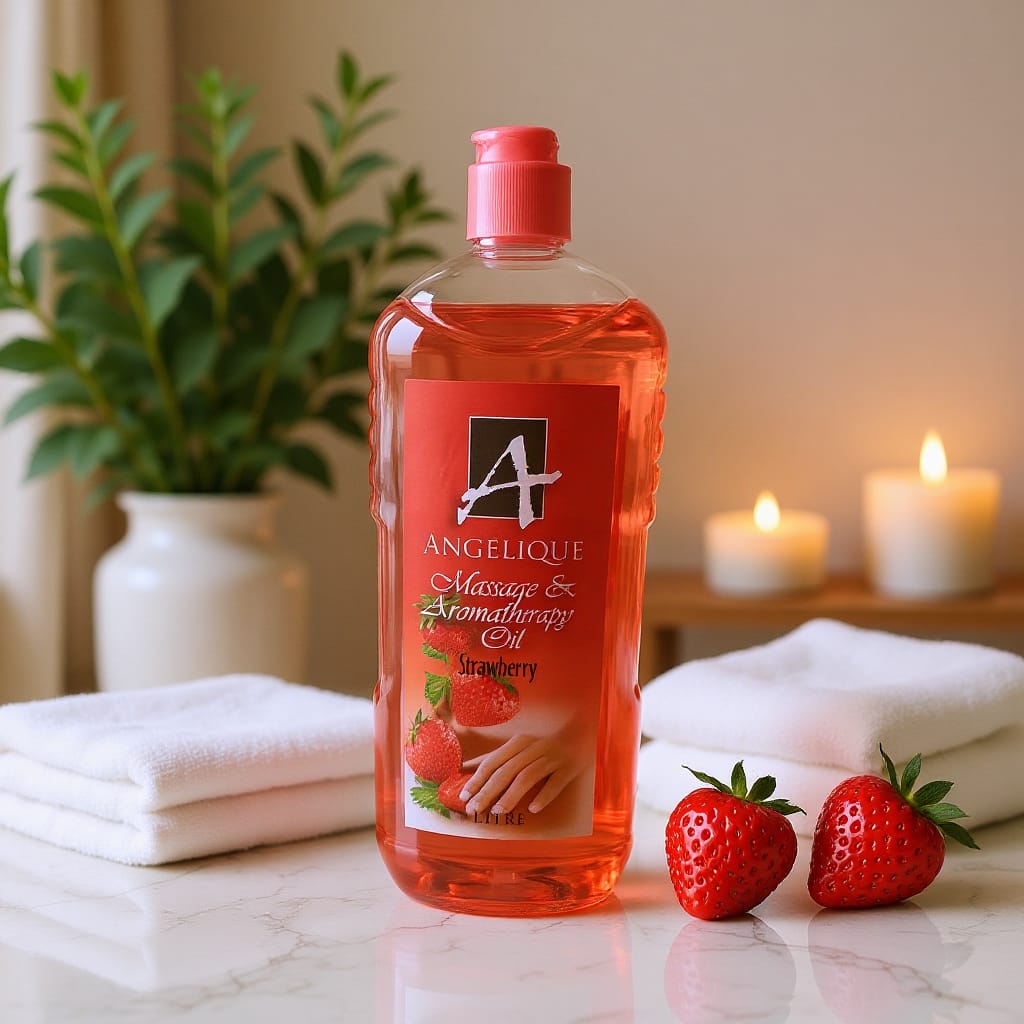 ANGELIQUE MASSAGE OIL STRAWBERRY 1LITRE